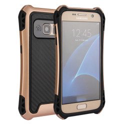 Galaxy S7 Edge Tech Armor Hybrid Case (Champagne Gold)